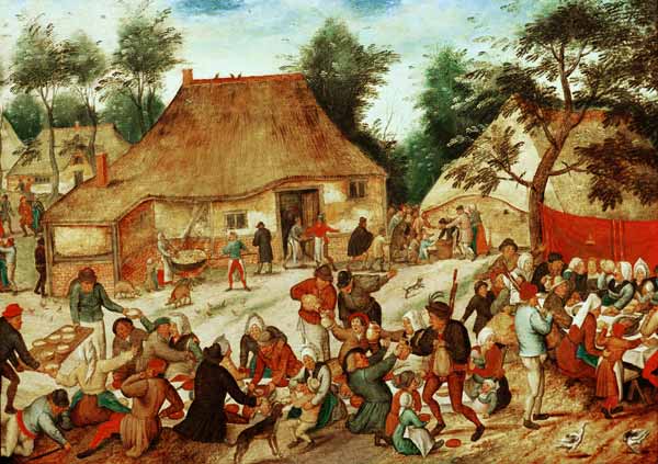 Wedding Feast van Pieter Brueghel d. J. Pieter Brueghel d. J.