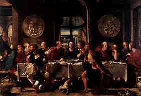 Das letzte Abendmahl. van Pieter Coecke van Aelst