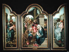 Triptych depicting the Adoration of the Magi