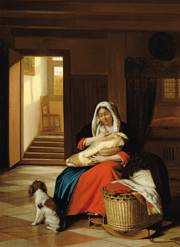 Mother Nursing Her Child, 1674-76 van Pieter de Hooch