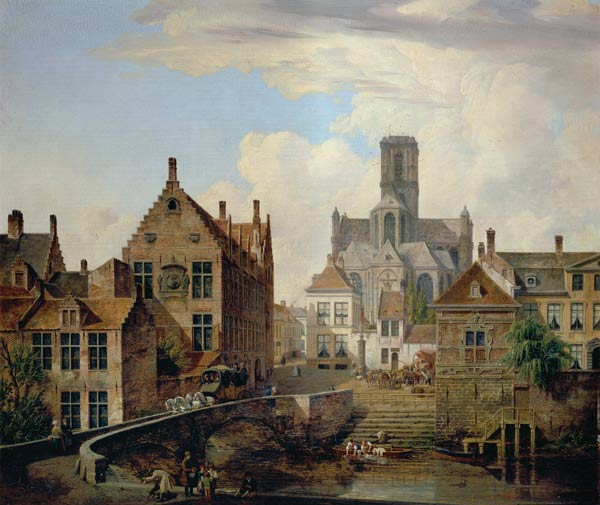 View of St. Bavo Cathedral van Pieter Frans de Noter