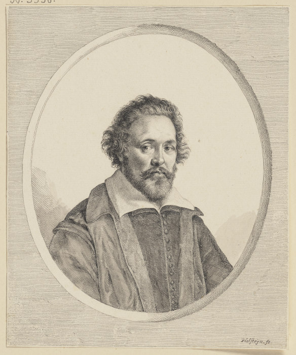 Brustbild eines jüngeren bärtigen Mannes van Pieter Holsteyn d. J.