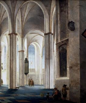 Het interieur van de Buurkerk in Utrecht  - Pieter Jansz Saenredam