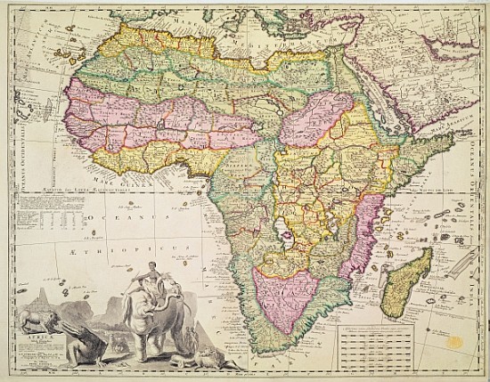 Map of Africa van Pieter Schenk