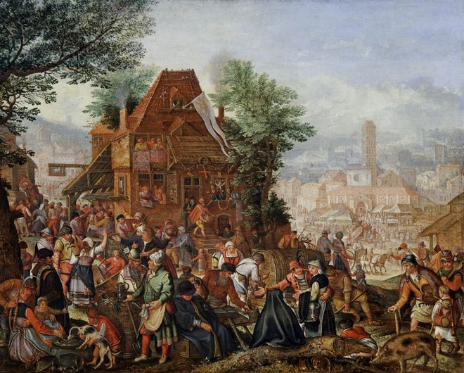 Feast on the anniversary of a church consecration van Pieter Stevens