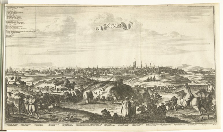 View of Moscow van Pieter van der Aa
