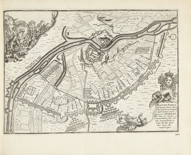 The Siege and Battle of Narva in 1700 van Pieter van der Aa