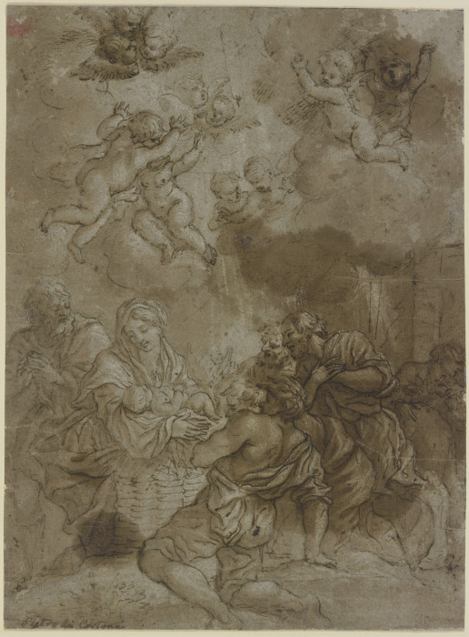 Adoration of the shepherds van Pietro da Cortona