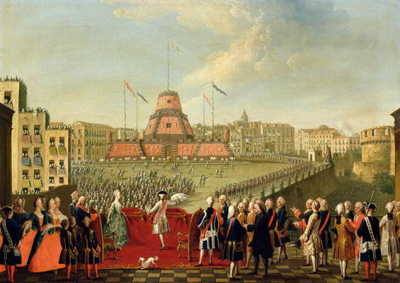 Fete at Naples on the Occasion of the Marriage of King Ferdinand I (1751-1825) to the Archduchess Ma van Pietro Fabris