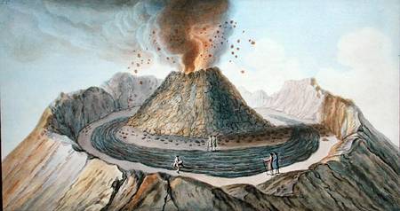 Interior of the Cone of Vesuvius Before the 1767 Eruption, plate 9 from 'Campi Phlegraei: Observatio van Pietro Fabris