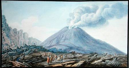 View of the Atrio di Cavallo between Somma and Vesuvius, plate 33 from 'Campi Phlegraei: Observation van Pietro Fabris
