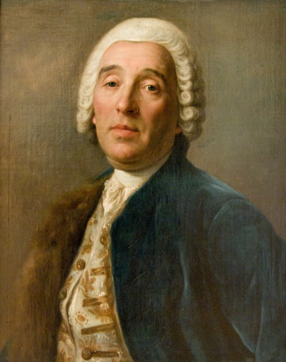 Portrait of the architect Bartolomeo Francesco Rastrelli (1700-1771) van Pietro Antonio Rotari