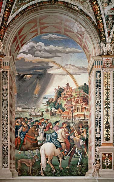 The Departure of Aeneas Silvius Piccolomini for Basel van Pinturicchio
