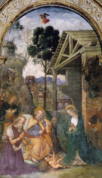 Pinturicchio / Adoration of the child van Pinturicchio