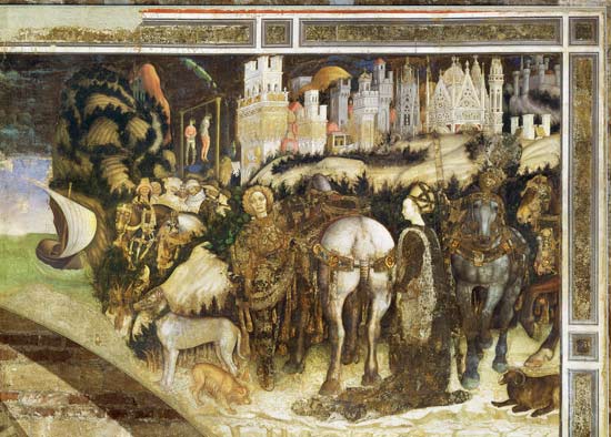 St. George Rescuing the Princess of Trebizond van Pisanello