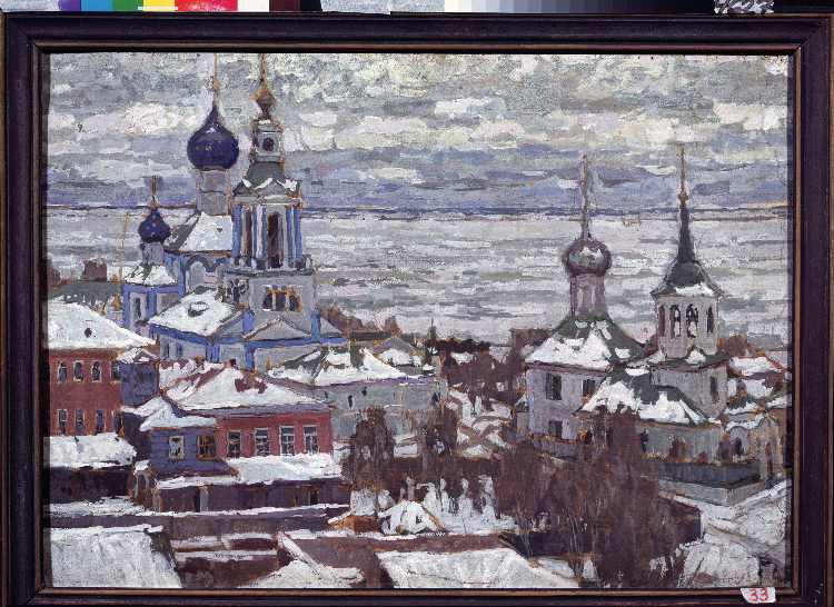 Türme von Rostow im Winter van Pjotr Petrowitschev