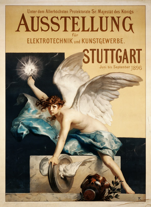 Ausstellungsplakat Elektrotechnik und Kunstgewerbe van Plakatkunst