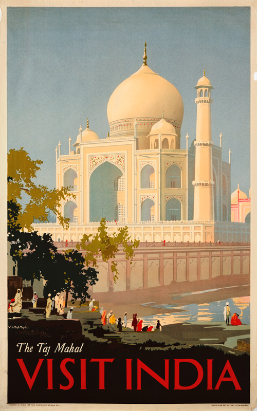 Visit India, The Taj Mahal van Plakatkunst