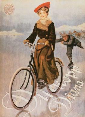 Werbeplakat für das Damenrad Diana der Firma Dürkopp.
