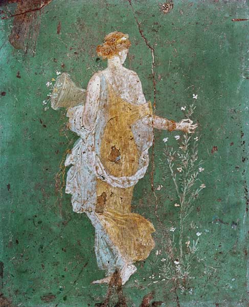 Flora met de cornucopia van Pompeji, Wandmalerei