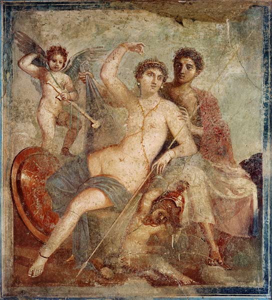 Ares und Aphrodite van Pompeji, Wandmalerei