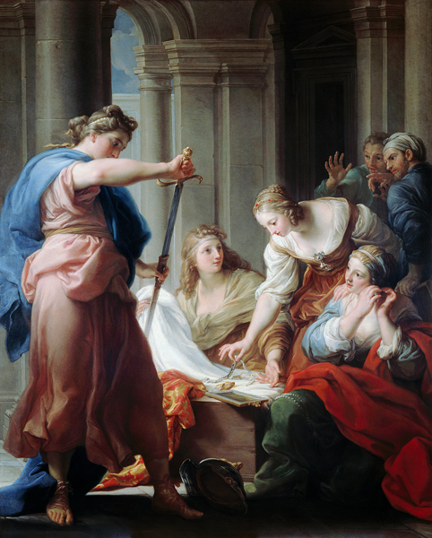 Achilles at the Court of King Lycomedes with his Daughters van Pompeo Girolamo Batoni