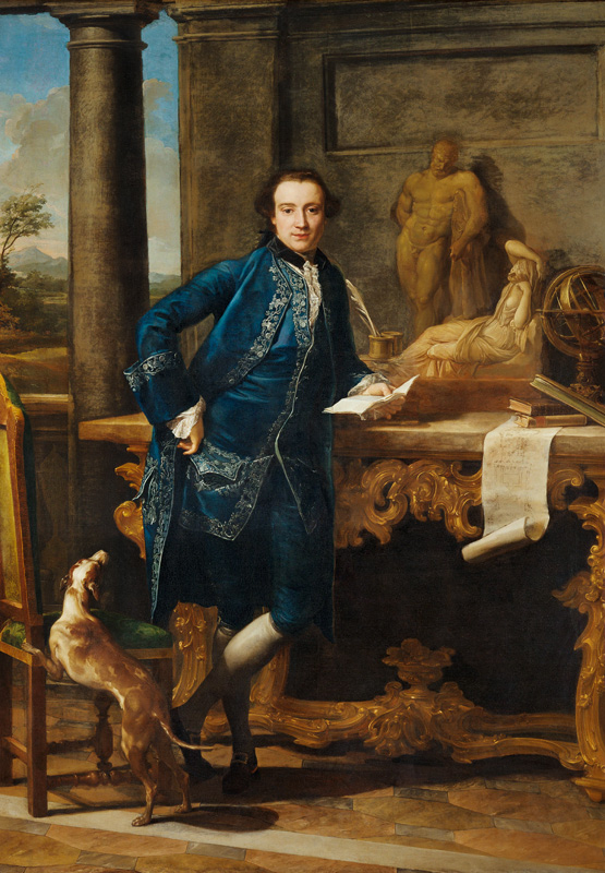 Portrait of Charles John Crowle (1738-1811) of Crowle Park van Pompeo Girolamo Batoni