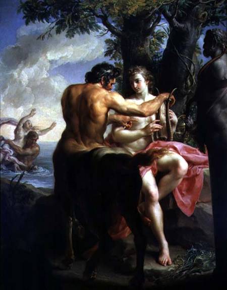 The Education of Achilles by Chiron van Pompeo Girolamo Batoni