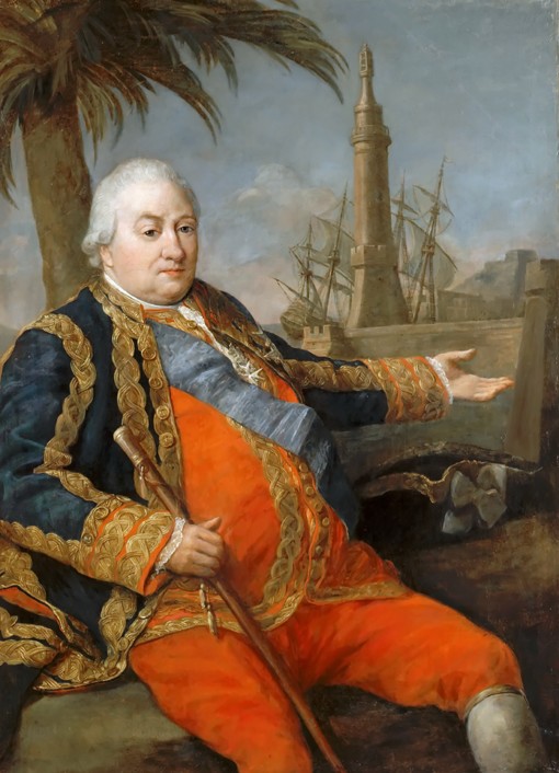 Pierre André de Suffren de Saint Tropez (1729-1788) van Pompeo Girolamo Batoni