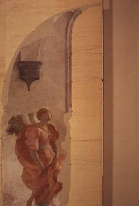 The Annunciation (detail of an angel) van Pontormo,Jacopo Carucci da