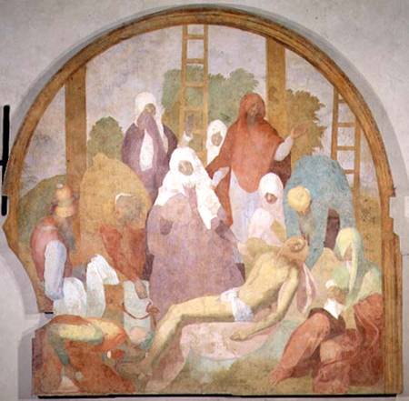 Deposition, lunette from the fresco cycle of the Passion van Pontormo,Jacopo Carucci da