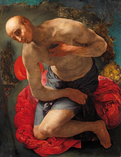 Der hl. Hieronymus als Büßer. van Pontormo,Jacopo Carucci da