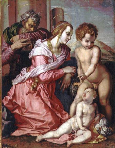The Holy Family van Pontormo,Jacopo Carucci da
