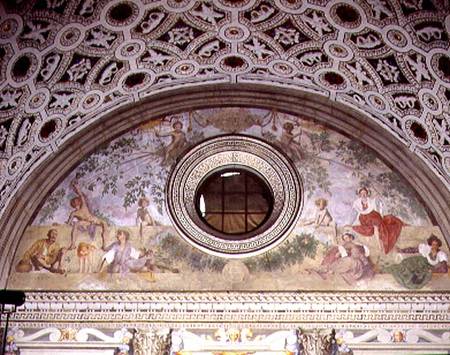 Lunette from the interior of the villa depicting, Vertumnus and Pomona van Pontormo,Jacopo Carucci da