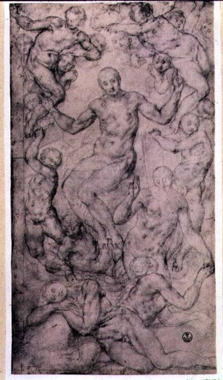Study for 'Christ in Glory' and 'The Creation of Eve' in the Church of San Lorenzo, Florence van Pontormo,Jacopo Carucci da