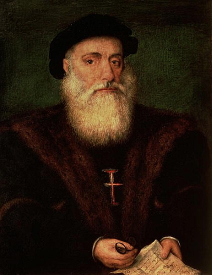 Portrait presumed to be of Vasco da Gama (1469-1524) c.1524 van Portuguese School