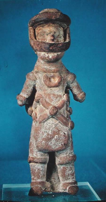 Figurine of a tlachtli player, from Tlatilco, Pre-Classic Period van Pre-Columbian