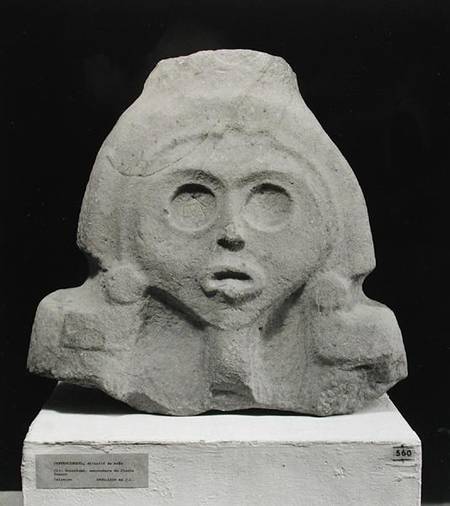 Head of Centeocihuatl, Goddess of Maize, Huastecan van Pre-Columbian