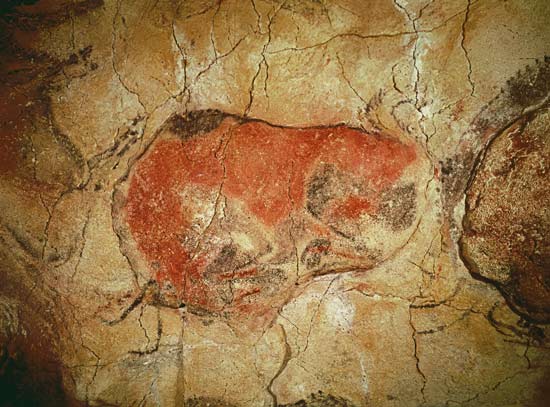 Bison from the Altamira Caves, Upper Paleolithic van Prehistoric