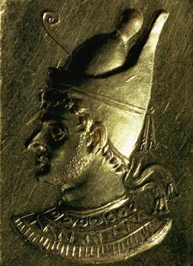 Portrait plaque depicting one of the Ptolemies (gold)
