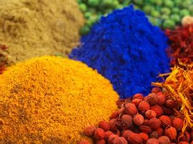 Mixed dyes and spices