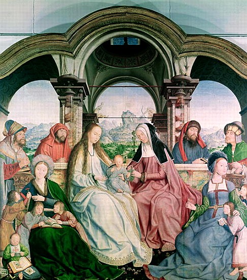 The Holy Kinship, or the Altarpiece of St. Anne, detail of central panel van Quentin Massys or Metsys