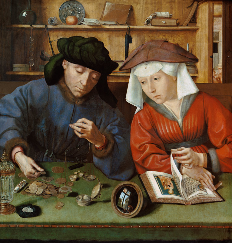 Der Geldwechsler und seine Frau. van Quinten Massys
