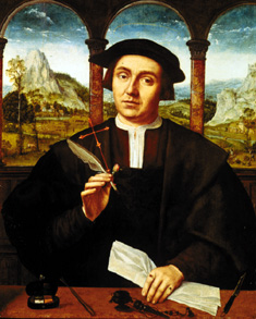 Portrait eines Notars. van Quinten Massys