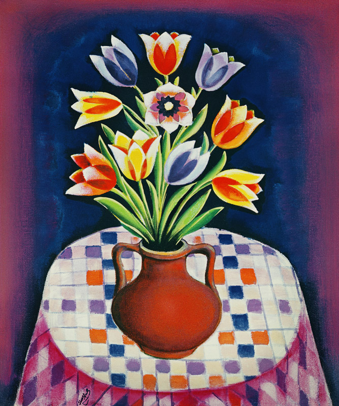 Still life with Flowers, 1967 (oil on canvas)  van Radi  Nedelchev