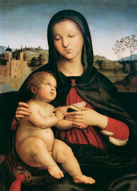 Madonna mit Kind van (Raffael) Raffaello Santi