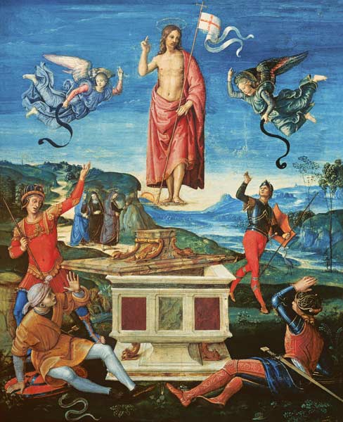 Raphael/The Resurrection o.Christ/c.1499 van (Raffael) Raffaello Santi