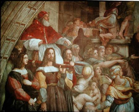 Expulsion of Heliodorus from the Temple van (Raffael) Raffaello Santi