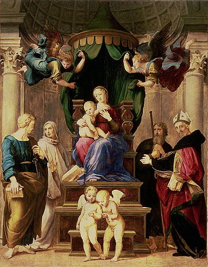 Madonna of the Baldacchino van (Raffael) Raffaello Santi