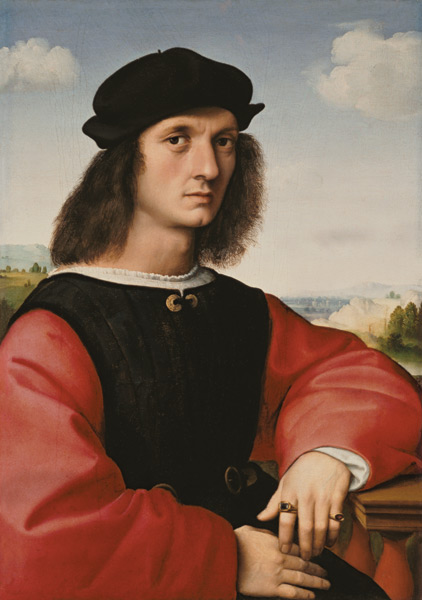 Porträt des Agnolo Doni van (Raffael) Raffaello Santi